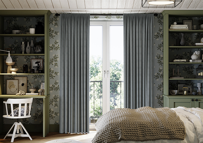Classic Herringbone (Blackout), Grey - Made to Measure Curtains - Image 3